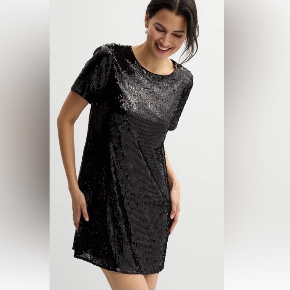 Nine West Sparkling sequined mini dress size medium NWT